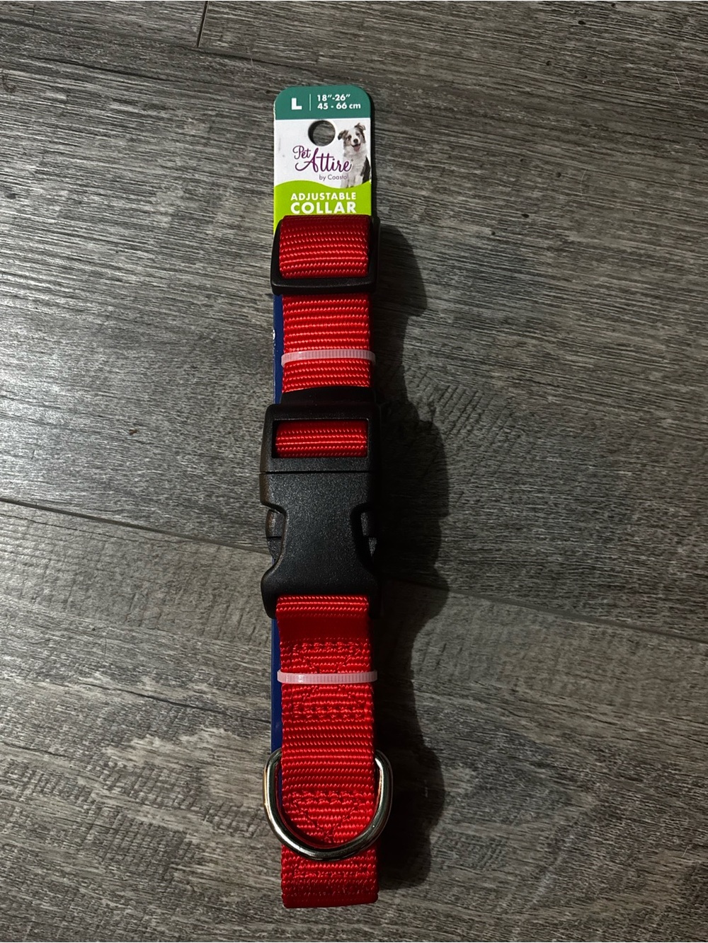 Adjustable Red Dog Collar - Large